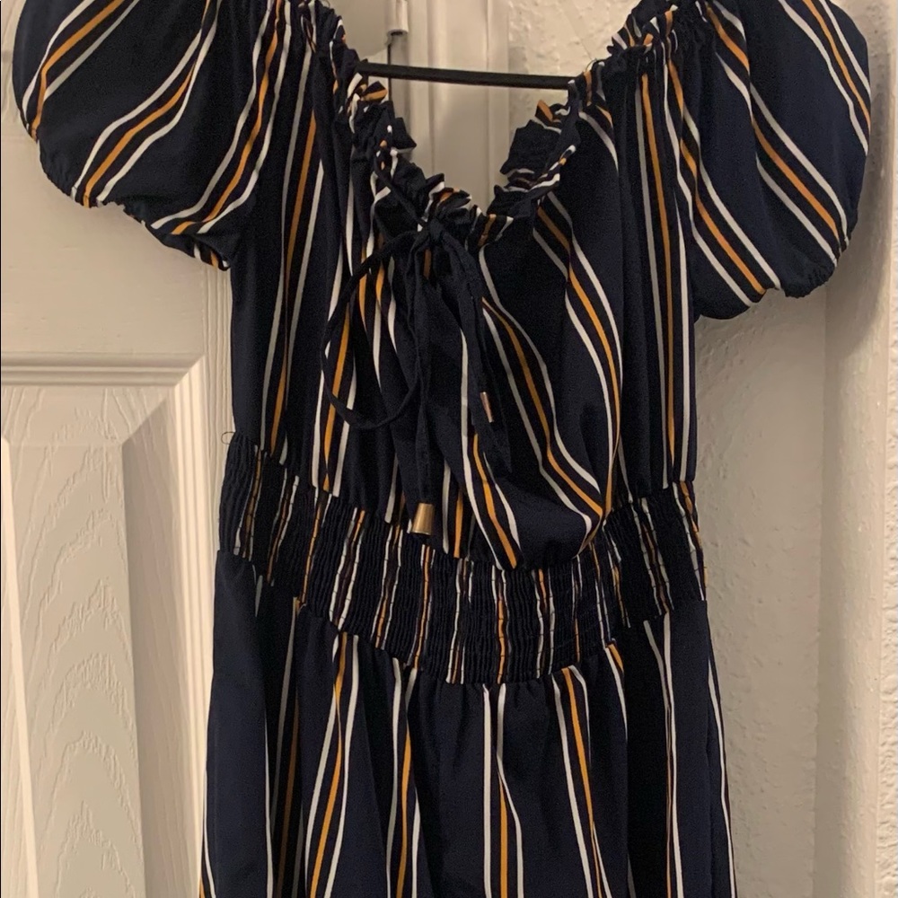 Juniors On or off shoulder jumpsuit